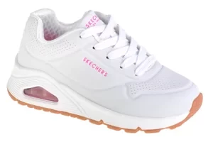 Skechers Uno Stand On Air 310024L-WHP, Dla dziewczynki, Białe, buty sneakers, skóra syntetyczna, rozmiar: 29