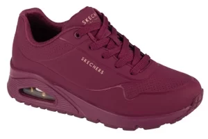 Skechers Uno-Stand on Air 73690-PLUM, Damskie, Czerwone, buty sneakers, skóra syntetyczna, rozmiar: 35,5