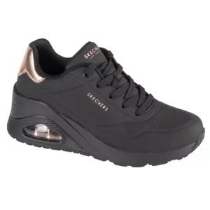 Skechers Uno Wedge - Hi Steps 177520-BBK, Damskie, Czarne, buty sneakers, skóra syntetyczna, rozmiar: 37