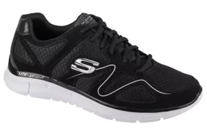 Skechers Verse - Flash Point 58350-BKW, Męskie, Czarne, buty sneakers, tkanina, rozmiar: 41