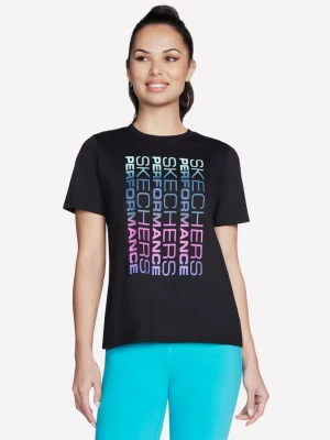 Skechers Vibrant Glow krótkie Sleeve koszulka - Czarny