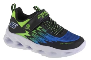 Skechers Vortex-Flash 400600L-BBLM, Dla chłopca, Czarne, buty sportowe, tkanina, rozmiar: 28