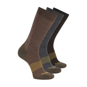 Skechers Work: 3 Pack mężczyźni's Over Calf Compression skarpety - Brazowy/Wielokolorowy