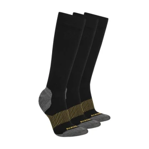 Skechers Work: 3 Pack Womężczyźni's Over Calf Compression skarpety - Czarny