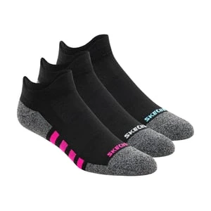 Skechers Work: Lowcut Heel Tab skarpety - 3 Pack - Czarny