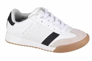 Skechers Zinger 93520L-WBK, Dla dziewczynki, Białe, buty sneakers, skóra syntetyczna, rozmiar: 32