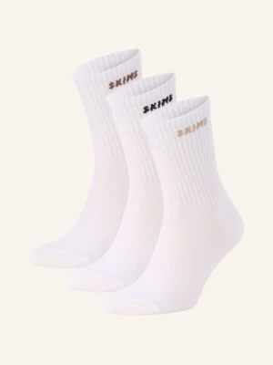 Skims 3 Pary Skarpet Ribbed Crew weiss