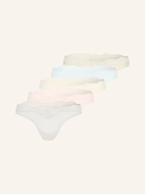 Skims 5 Sztuk Stringów Fits Everybody Lace weiss