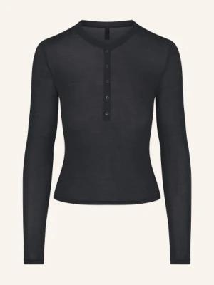 Skims Koszulka Lounge Sheer Modal schwarz