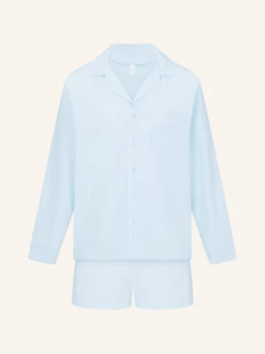 Skims Piżama Typu Shorty Cotton Poplin Sleep blau