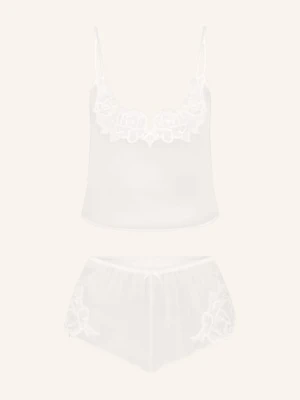 Skims Piżama Typu Shorty Skims Romance Z Jedwabiu weiss