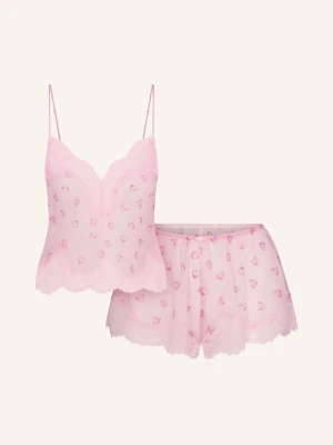 Skims Piżama Z Szortami Skims Romance Lace Z Jedwabiu rosa CHERRY BLOSSOM BALLO