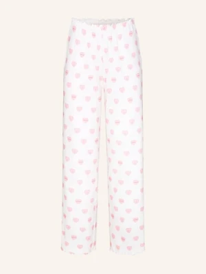 Skims Spodnie Do Spania Logo Pointelle weiss