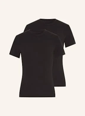 Skims T-Shirt Cotton Jersey, 2 Szt. schwarz