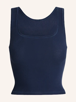 Skims Top Cotton Rib blau NAVY
