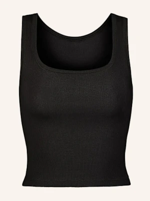 Skims Top Cotton Rib schwarz