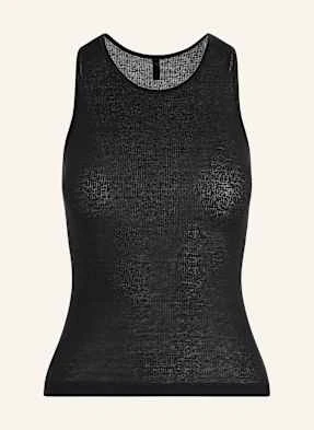 Skims Top Rekreacyjny Sheer Cotton schwarz