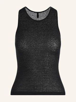 Skims Top Rekreacyjny Sheer Cotton schwarz