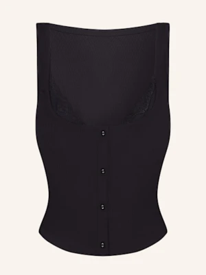 Skims Top Rekreacyjny Soft Lounge Lace schwarz