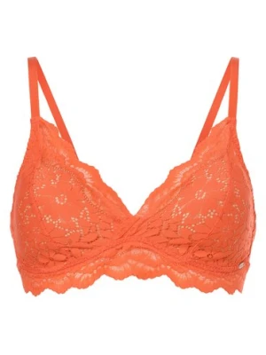 SKINY Damski biustonosz Kobiety pomarańczowy jednolity,