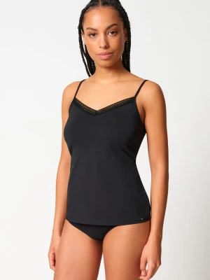 SKINY Kamizelka damska Kobiety czarny jednolity,