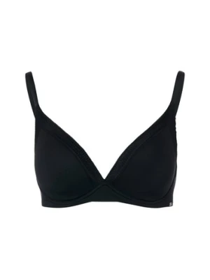 SKINY Miękki biustonosz damski - usztywniany Kobiety Bawełna czarny jednolity,
