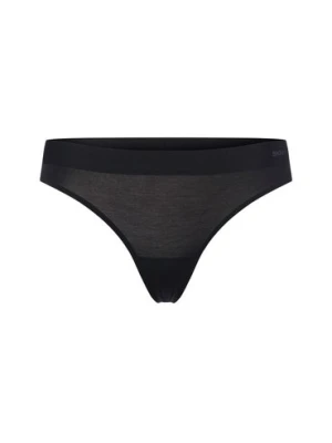 SKINY Stringi Kobiety wiskoza czarny jednolity,