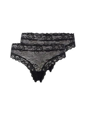 SKINY Stringi w zestawie 2 sztuk Kobiety czarny