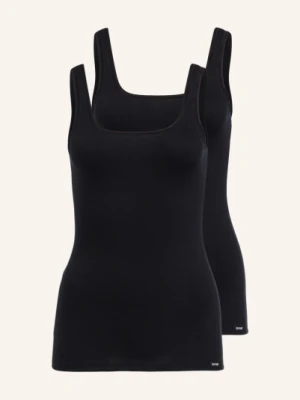 Skiny Topy, 2 Szt. Advantage Cotton schwarz