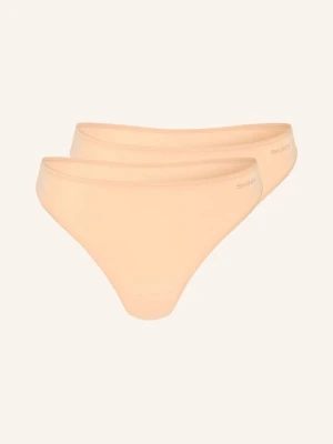 Skiny Zestaw 2 Sztuk Stringów Advantage Cotton Stretch beige