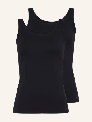Skiny Zestaw 2 Sztuk Topów Advantage Cotton Stretch schwarz CZARNY