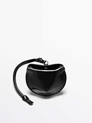 Składane Etui Na Słuchawki Airpods Ze Skóry Nappa - Czarny - - Massimo Dutti - Kobieta