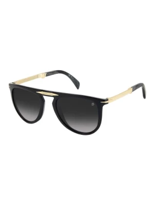 Składane okulary przeciwsłoneczne w kolorze czarno-szarym Eyewear by David Beckham