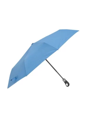 Składany parasol damski w kolorze niebieskim OCHNIK