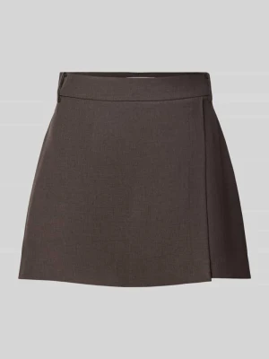 skort o kroju regular fit z szlufkami na pasek model 'LINDA' Only Czekoladowy