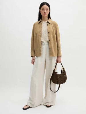 Zdjęcie produktu Skórzana bluza overshirt regular Marc O'Polo béžová