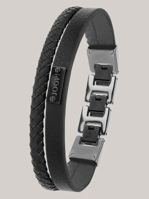 Skórzana bransoletka w kolorze brązowym/spiżowym Joop