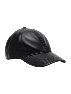 Skórzana czapka baseballowa z tłoczonym logo Diesel