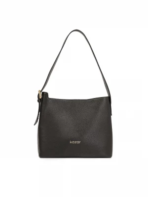 Skórzana czarna torebka w minimalistyczny stylu Kazar