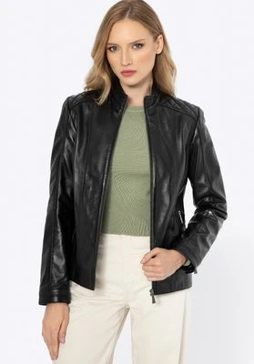 Zdjęcie produktu Skórzana damska kurtka klasyczna czarna Wittchen