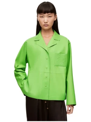 Skórzana Koszula Pijama - Zielony Fluorescencyjny Loewe