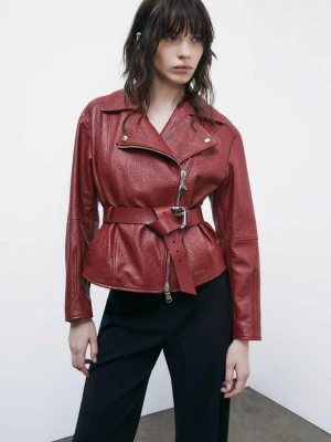 Skórzana kurtka biker oversize PATRIZIA PEPE