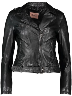 Caminari Skórzana kurtka "Lisette" w kolorze czarnym rozmiar: 36
