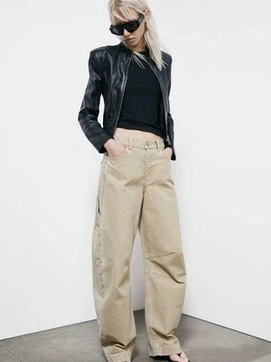 Skórzana kurtka motocyklowa z dzianinowymi wstawkami PATRIZIA PEPE