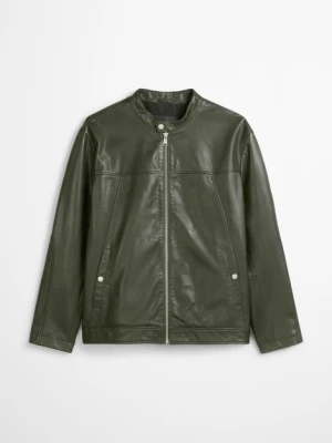 Skórzana kurtka w stylu biker Marc O'Polo hnědá