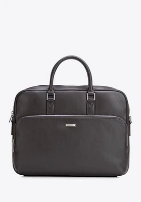 Skórzana męska torba na laptopa 15,6” ciemny brąz Wittchen