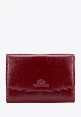 Skórzana portmonetka damska duża czerwona Wittchen