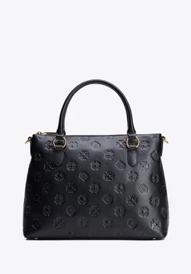 Skórzana shopperka w sygnaturę czarno - złota Wittchen