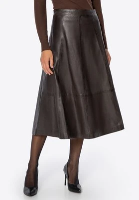 Skórzana spódnica midi brązowa Wittchen