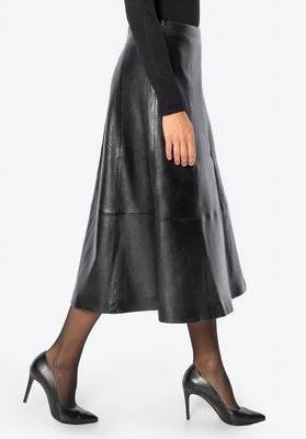 Skórzana spódnica midi czarna Wittchen